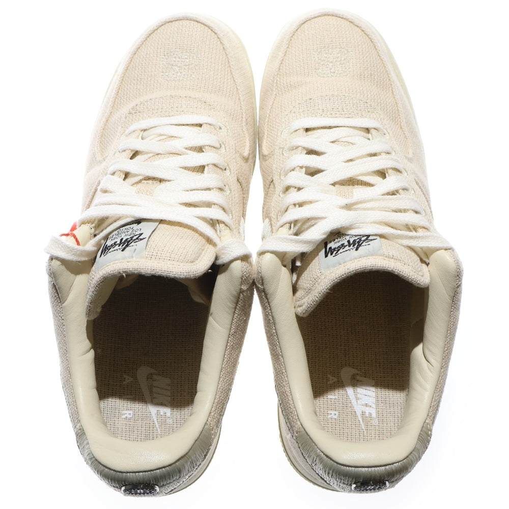 NIKE(ナイキ) ×STUSSY AIR FORCE 1 LOW FOSSIL STONE CZ9084-200 ステューシー エアフォース1 ロー フォッシルストーン ローカットスニーカー アイボリー US10.5/28.5cm