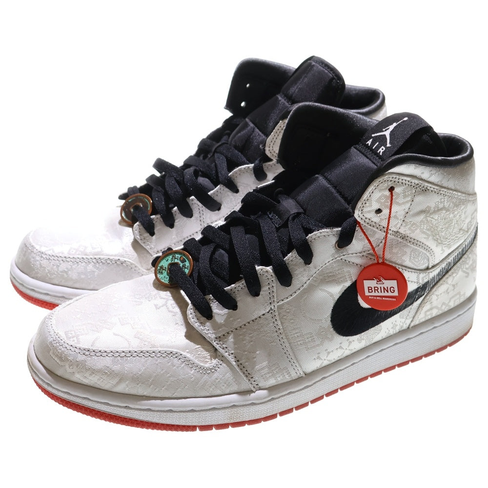 NIKE(ナイキ) ×CLOT AIR JORDAN 1 MID SE FEARLESS GC CU2804-100 ×クロット エアジョーダン1 ミッド フィアレス スニーカー ホワイト US10.5/28.5cm