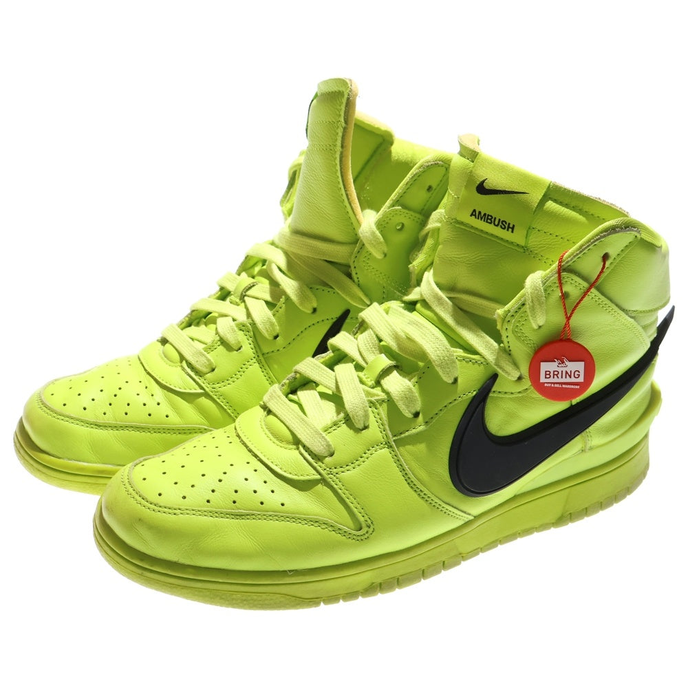 NIKE(ナイキ) ×AMBUSH DUNK HIGH FLASH LIME CU7544-300 × アンブッシュ ダンク フラッシュライム ハイカットスニーカー ネオングリーン US10.5/28.5cm