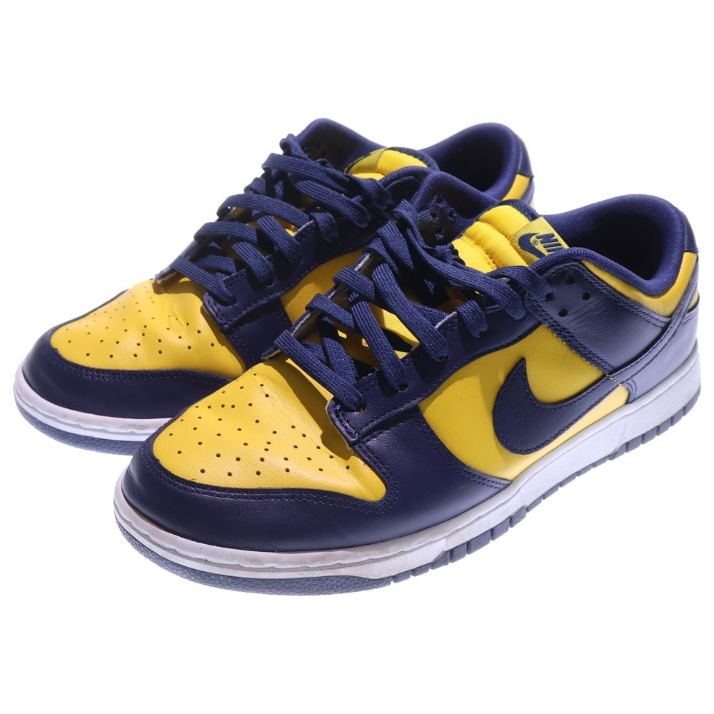 NIKE(ナイキ) DUNK LOW MICHIGAN DD1391-700 ダンク ミシガン ローカットスニーカー シューズ ネイビー/イエロー US10.5/28.5cm