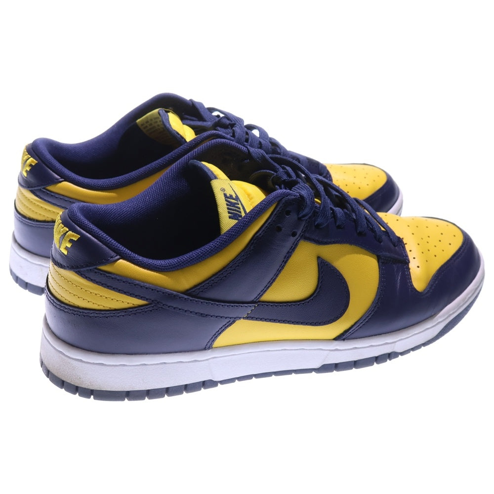 NIKE(ナイキ) DUNK LOW MICHIGAN DD1391-700 ダンク ミシガン ローカットスニーカー シューズ ネイビー/イエロー US10.5/28.5cm
