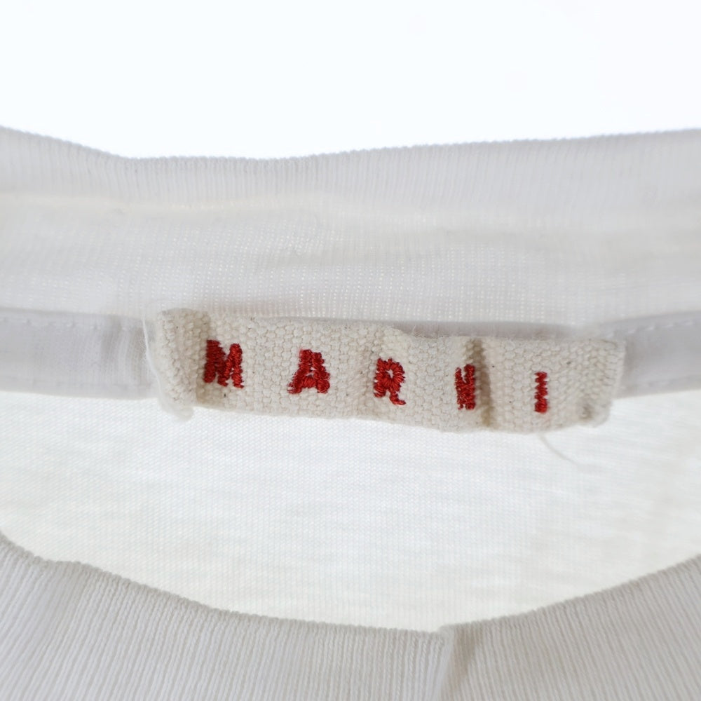 MARNI(マルニ) 24SS ロゴプリント半袖カットソー ホワイト HUMU0223UD
