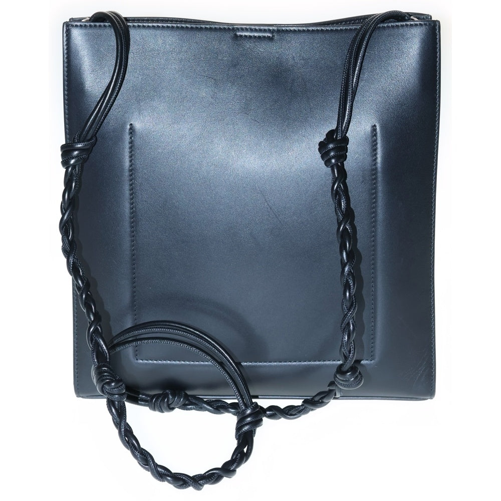 JIL SANDER(ジルサンダー) TANGLE タングルミディアム レザーショルダーバッグ ブラック