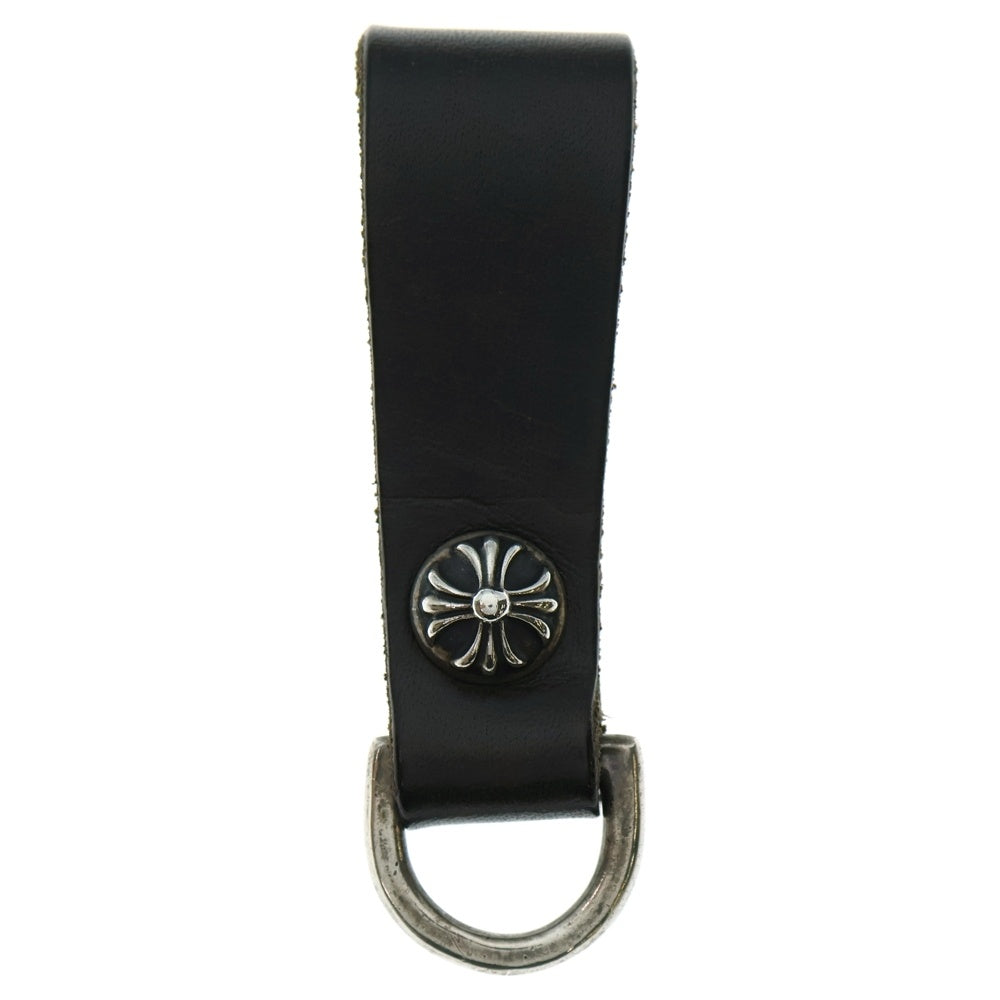 CHROME HEARTS(クロムハーツ) BELT LOOP D RING Dリング クロスボールベルトループ ブラック/シルバー BCA415