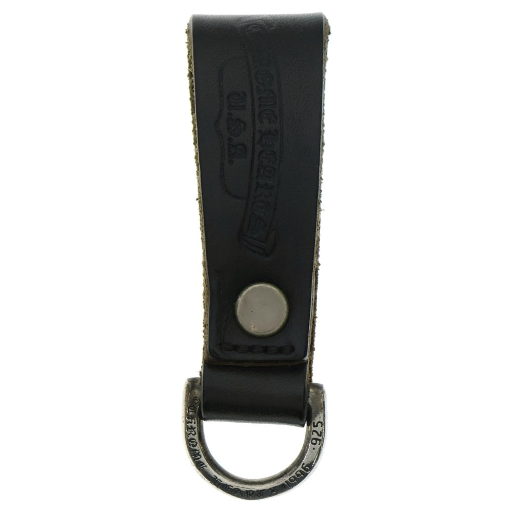 CHROME HEARTS(クロムハーツ) BELT LOOP D RING Dリング クロスボールベルトループ ブラック/シルバー BCA415