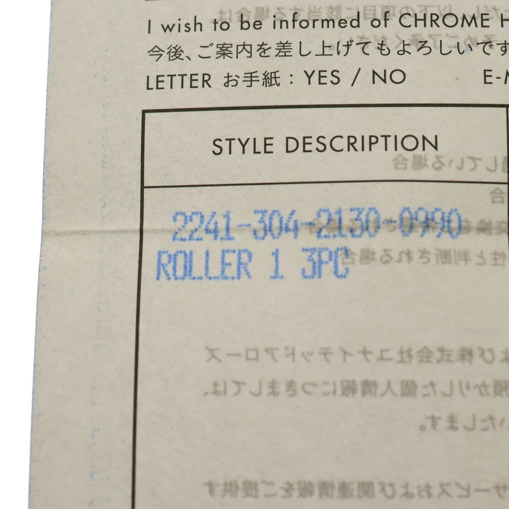 CHROME HEARTS(クロムハーツ) BLT ROLLER 3PC 1inch 3PCローラーバックル レザーベルト シルバー