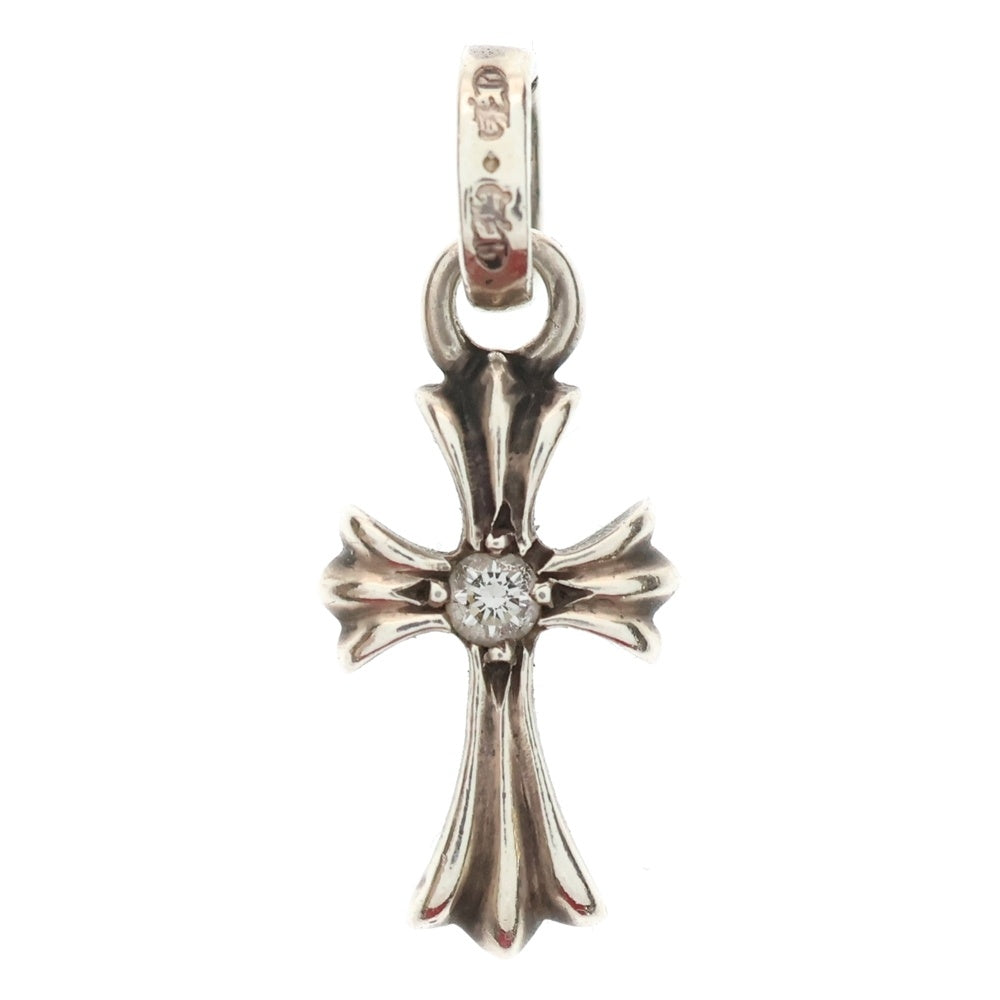 CHROME HEARTS(クロムハーツ) CRS BBYFAT DMND ベイビーファットクロス 両面1ダイヤ ペンダントトップ シルバー BCA238