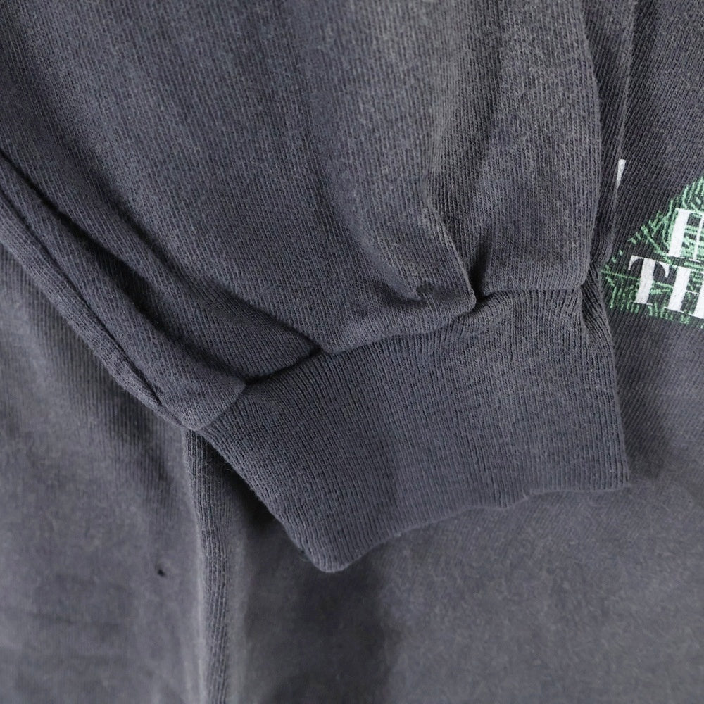 SAINT MICHAEL(セントマイケル) 24AW GS_LS TEE SM-YS1-0000-C33 GHOST IN THE SHELL 攻殻機動隊 ヴィンテージ加工 ロングスリーブ長袖シャツ長袖Tシャツカットソー ブラック