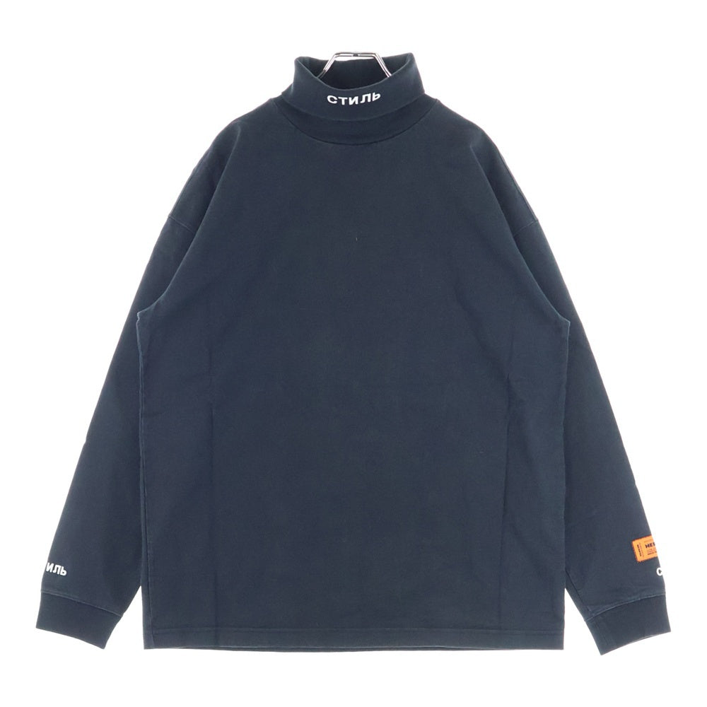 HERON PRESTON(ヘロンプレストン) 21AW LS ROLL NECK ロングスリーブ ロールネック タートルネック 長袖Tシャツ カットソー ブラック
