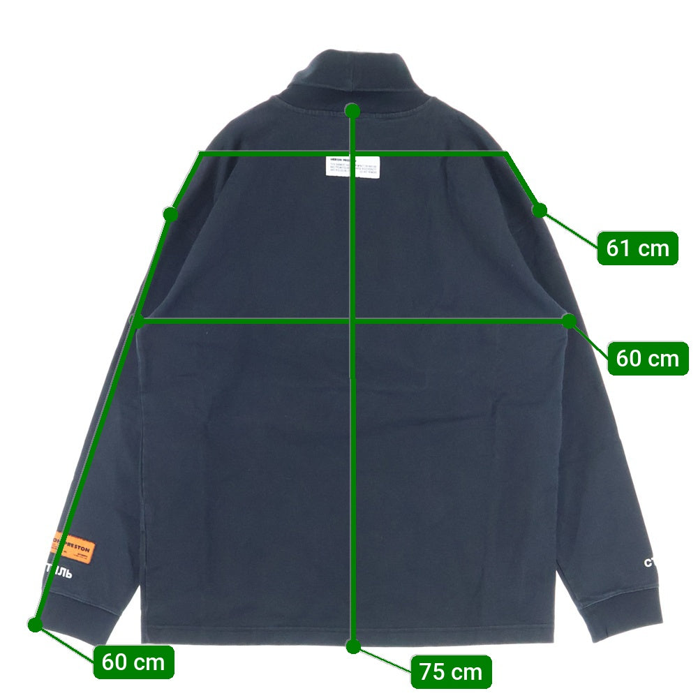 HERON PRESTON(ヘロンプレストン) 21AW LS ROLL NECK ロングスリーブ ロールネック タートルネック 長袖Tシャツ カットソー ブラック