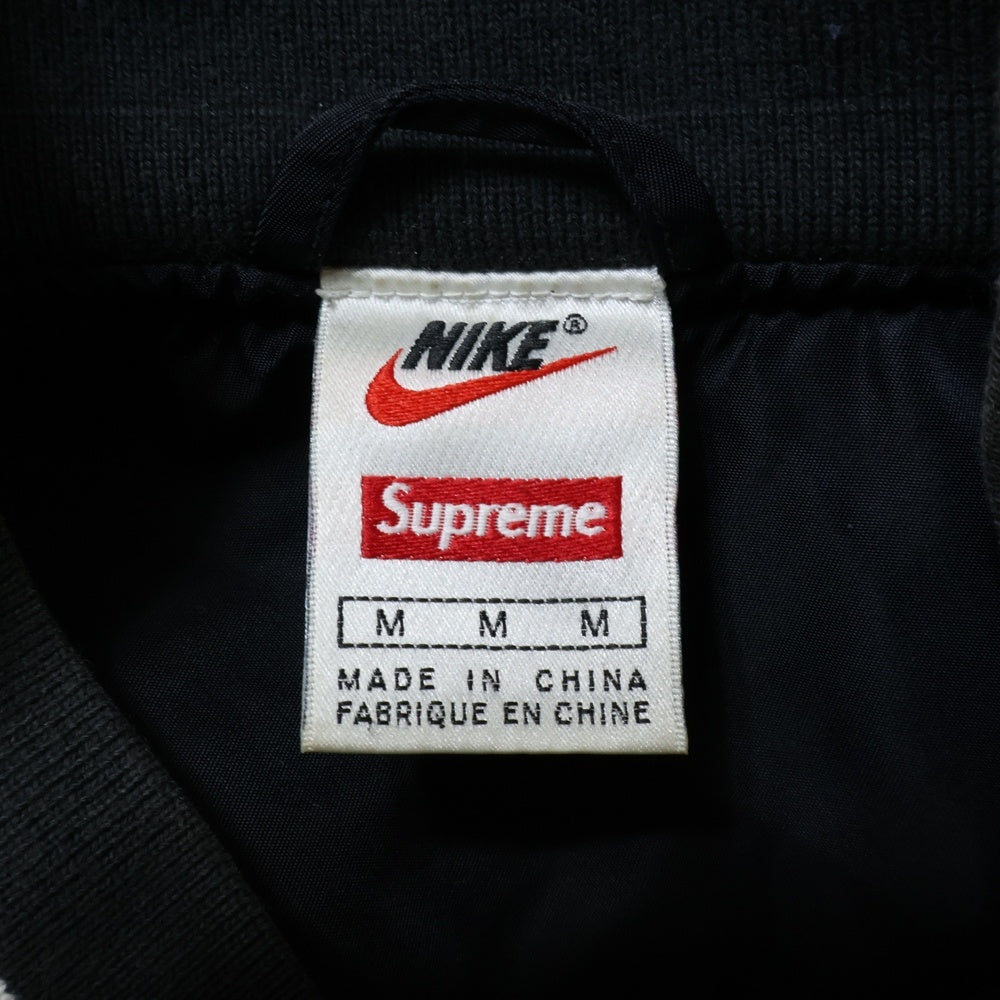 SUPREME(シュプリーム) 18SS ×NIKE ×NBA TEAMS WARM UP JACKET ナイキ エヌビーエー チーム ウォームアップジャケット スタジャン ブルゾン ブラック AO3631-010