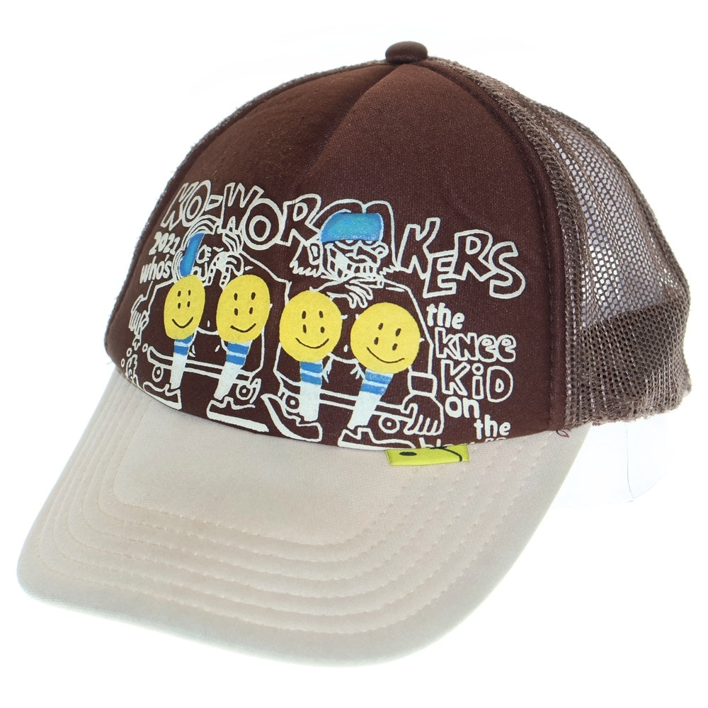 KAPITAL(キャピタル) KO-WORKERS who's the kneekid メッシュ トラック キャップ ブラウン