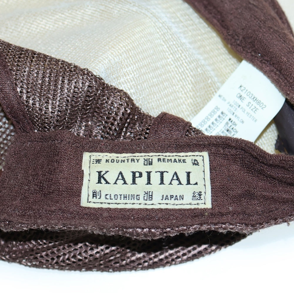 KAPITAL(キャピタル) KO-WORKERS who's the kneekid メッシュ トラック キャップ ブラウン