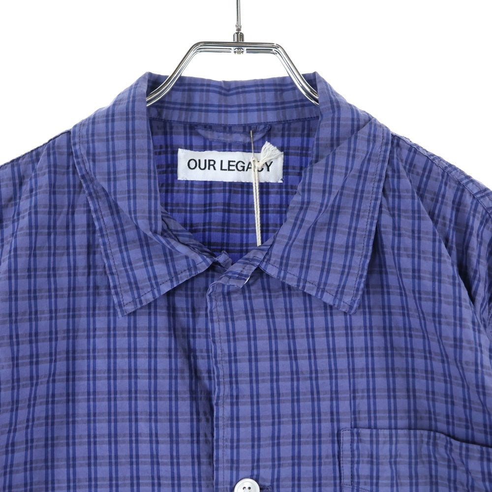OUR LEGACY(アワーレガシー) BOX SHIRT ボックスチェックシャツ ネイビー M2252BK