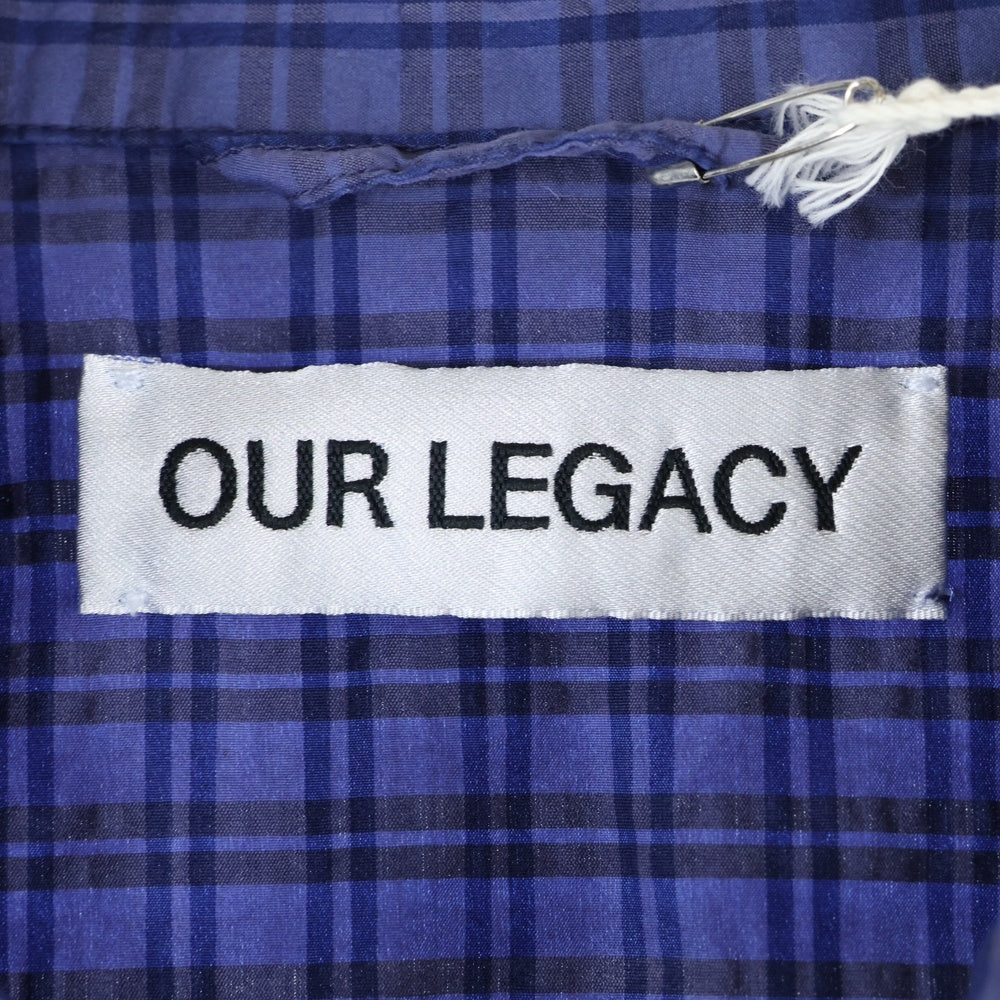 OUR LEGACY(アワーレガシー) BOX SHIRT ボックスチェックシャツ ネイビー M2252BK