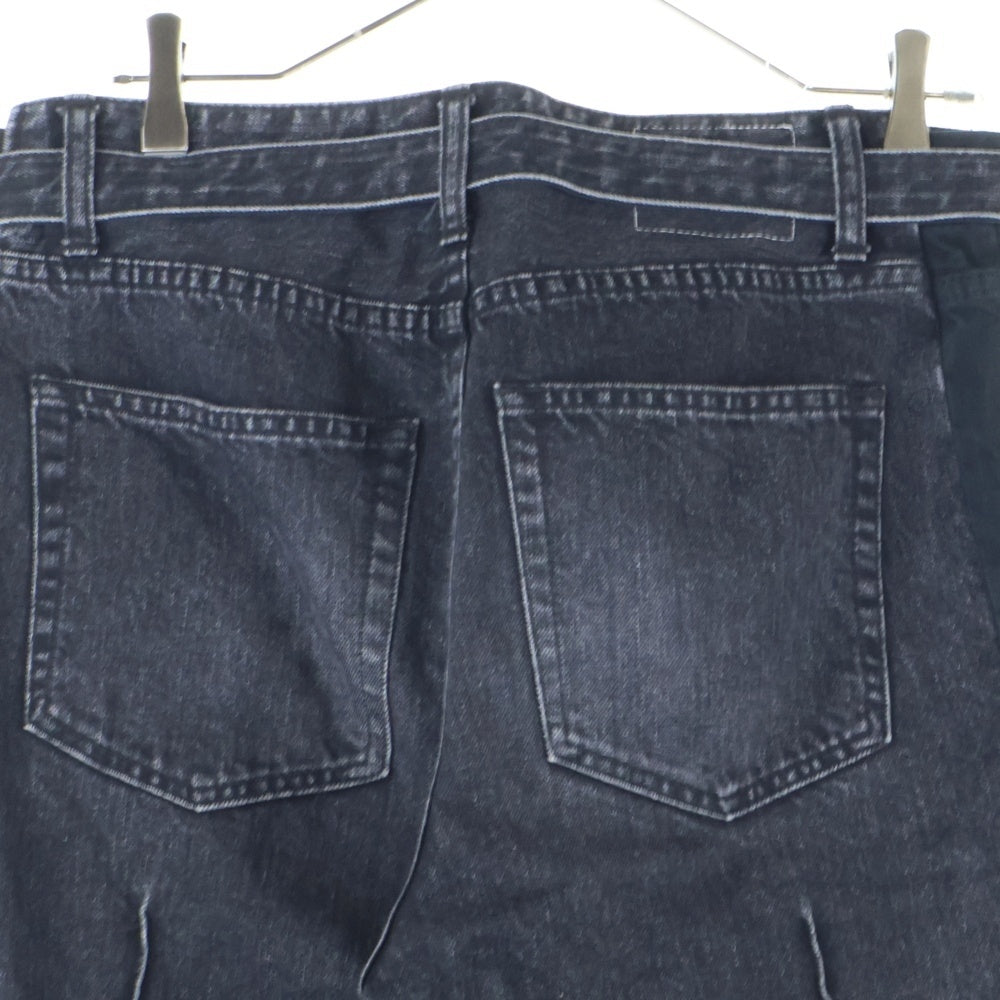 Sacai(サカイ) 21SS Denim Pants デニムパンツ フレアジーンズ リメイク 再構築 カットオフ ブラック 21-02514M