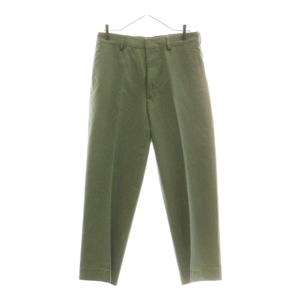 DRIES VAN NOTEN(ドリスヴァンノッテン) センタープレス スラックスパンツ ライトグリーン