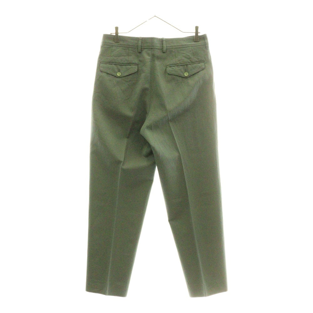 DRIES VAN NOTEN(ドリスヴァンノッテン) センタープレス スラックスパンツ ライトグリーン
