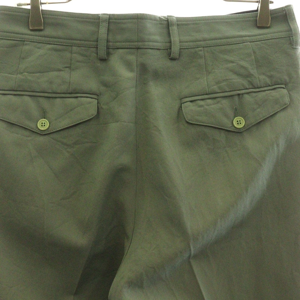 DRIES VAN NOTEN(ドリスヴァンノッテン) センタープレス スラックスパンツ ライトグリーン