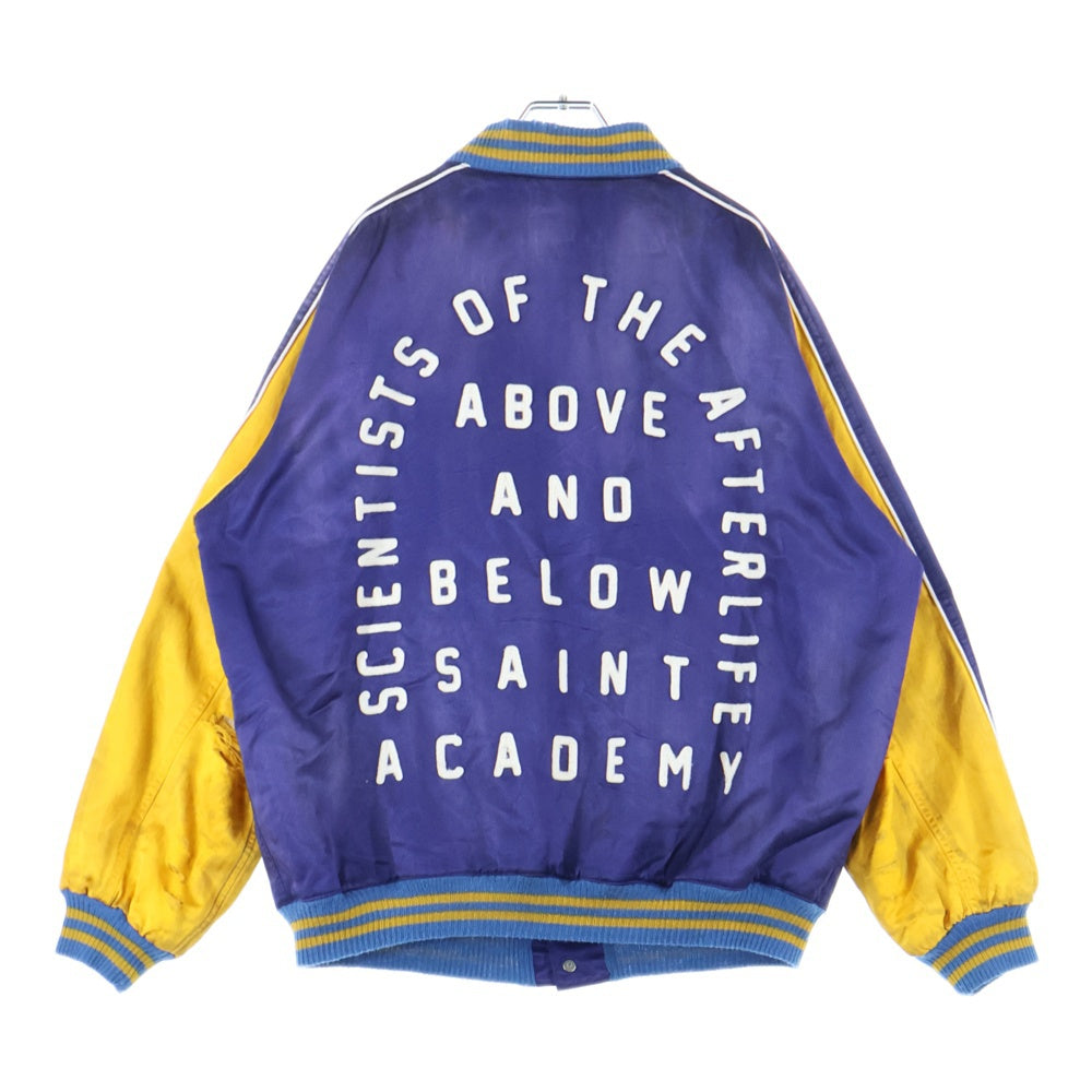 SAINT MICHAEL(セントマイケル) 22AW×SHERMER ACADEMY シャーマーアカデミー スカジャンブルゾン パープル/イエロー SM-A22-0000-063