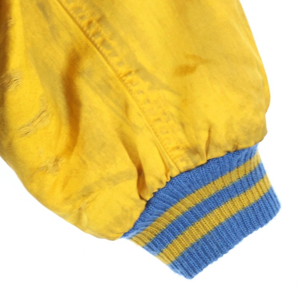 SAINT MICHAEL(セントマイケル) 22AW×SHERMER ACADEMY シャーマーアカデミー スカジャンブルゾン パープル/イエロー SM-A22-0000-063