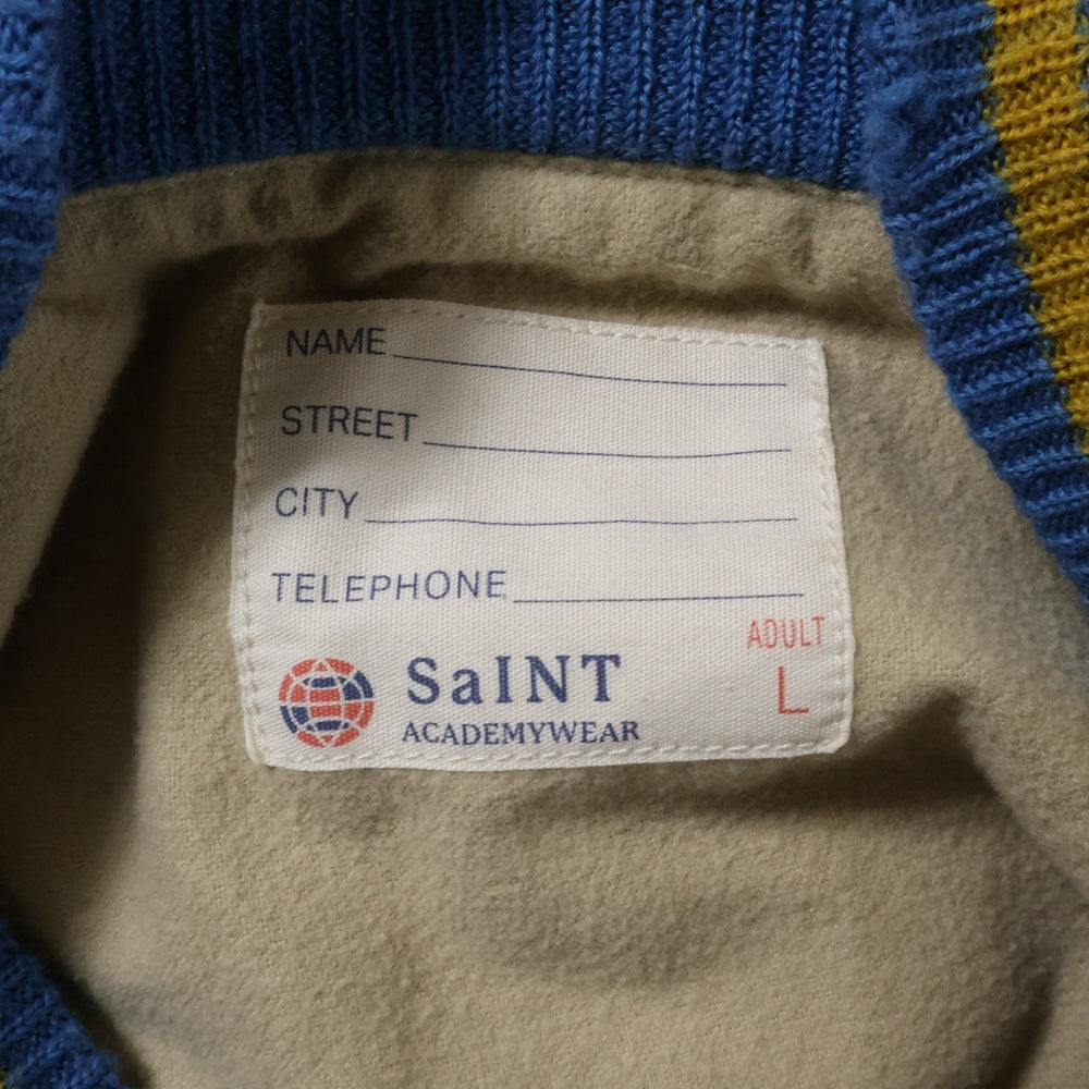 SAINT MICHAEL(セントマイケル) 22AW×SHERMER ACADEMY シャーマーアカデミー スカジャンブルゾン パープル/イエロー SM-A22-0000-063