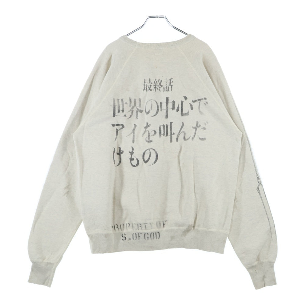 SAINT MICHAEL(セントマイケル) 21AW SWT_SH EVANGELION エヴァンゲリオン コットン スウェットトレーナー グレー SM-A21-0000-055