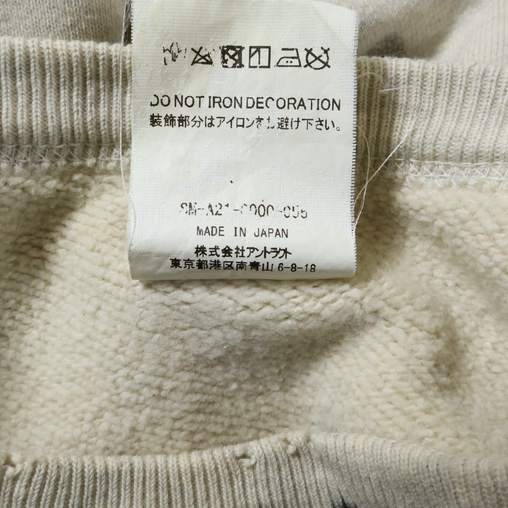 SAINT MICHAEL(セントマイケル) 21AW SWT_SH EVANGELION エヴァンゲリオン コットン スウェットトレーナー グレー SM-A21-0000-055