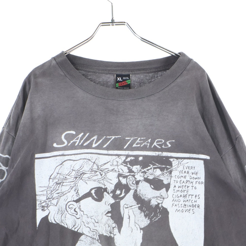 SAINT MICHAEL(セントマイケル) 21AW×DENIM TEARS LS TEE_SONICYOUTH デニムティアーズ ソニックユース ロングスリーブ 長袖Tシャツ ブラック SM-A21-0000-023
