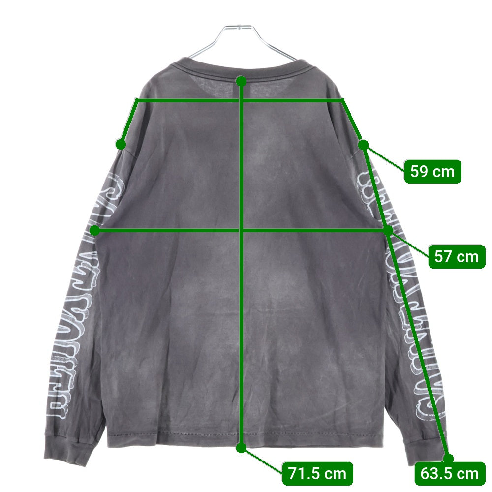 SAINT MICHAEL(セントマイケル) 21AW×DENIM TEARS LS TEE_SONICYOUTH デニムティアーズ ソニックユース ロングスリーブ 長袖Tシャツ ブラック SM-A21-0000-023