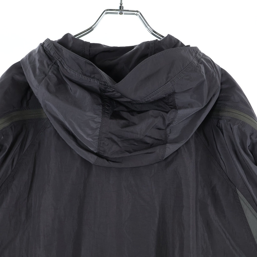 WIZZARD(ウィザード) 25SS BACK ZIP WIND JACKET ナイロン フードジップアップ ジャケット グレー W25SS-BL030
