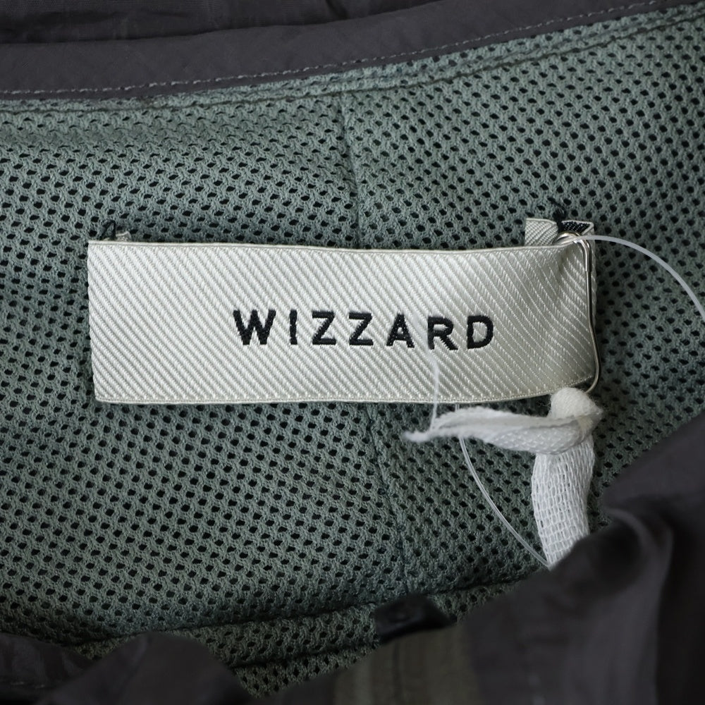 WIZZARD(ウィザード) 25SS BACK ZIP WIND JACKET ナイロン フードジップアップ ジャケット グレー W25SS-BL030