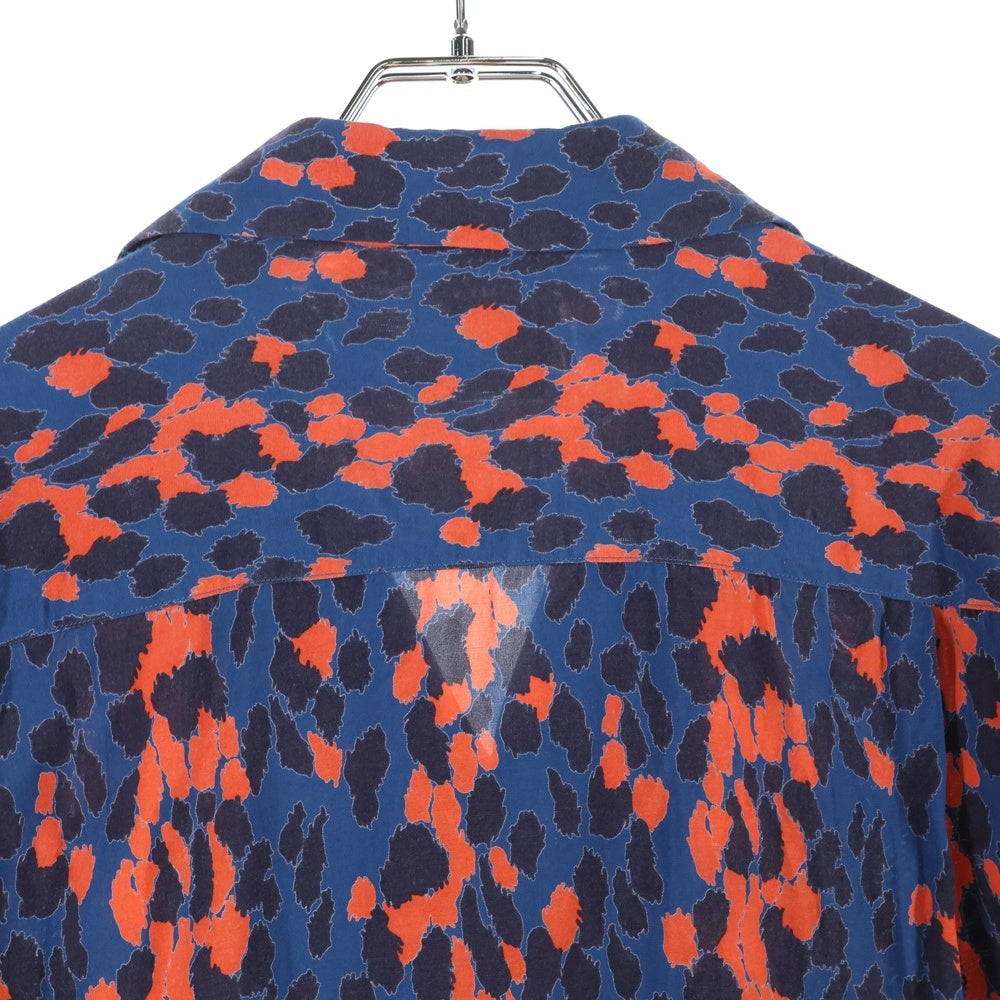 WACKO MARIA(ワコマリア) LEOPARD HAWAIIAN SHIRT S/S レオパード アロハシャツ 半袖シャツ ネイビー/レッド