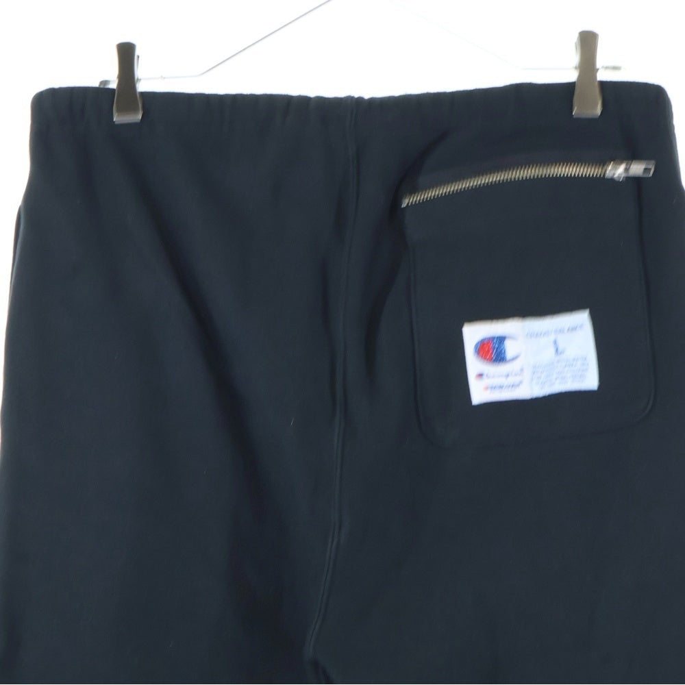 UNDERCOVER(アンダーカバー) ×Champion チャンピオン リバースウィーブ カットオフ ドローストリング スウェットパンツ ブラック C8-B206
