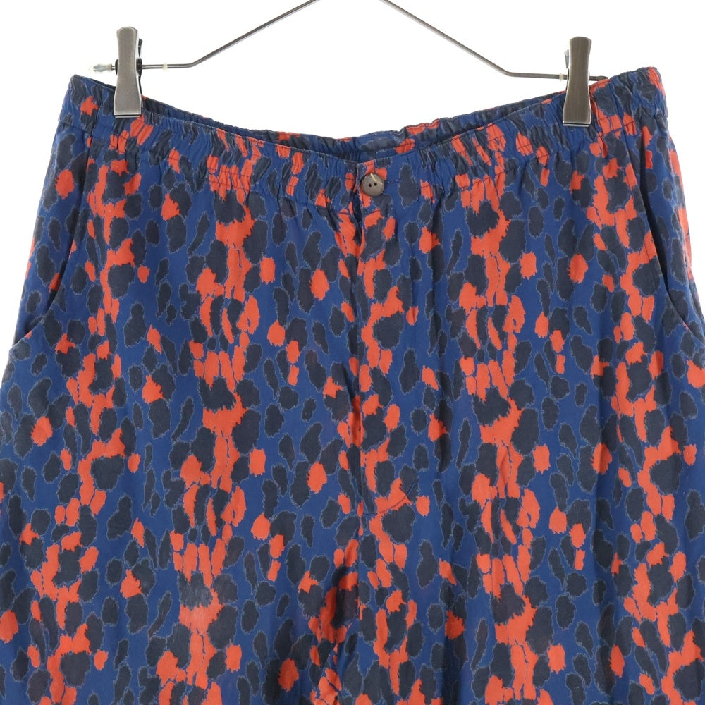 WACKO MARIA(ワコマリア) LEOPARD HAWAIIAN SHORTS レオパードハワイアンショーツ ハーフパンツ ネイビー/レッド