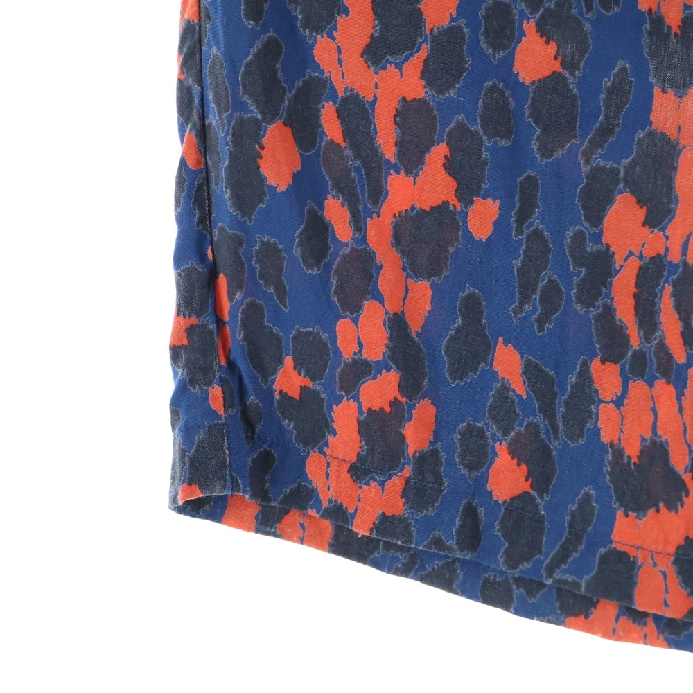 WACKO MARIA(ワコマリア) LEOPARD HAWAIIAN SHORTS レオパードハワイアンショーツ ハーフパンツ ネイビー/レッド