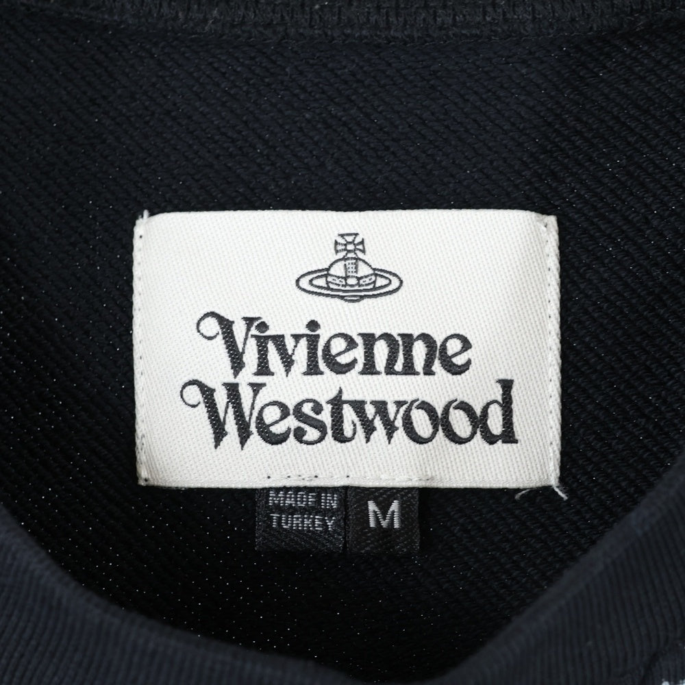 Vivienne Westwood(ヴィヴィアンウエストウッド) 19SS ミルキーウェイ スウェットトレーナー 長袖 ロゴ プリント オーブ刺繍 ブラック S25GU0115