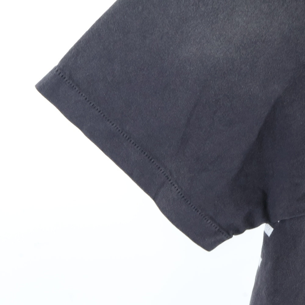 SAINT MICHAEL(セントマイケル) 24SS PTP_SS TEE STAY REAL プリント半袖Tシャツ カットソー ブラック SM-YS8-0000-C49