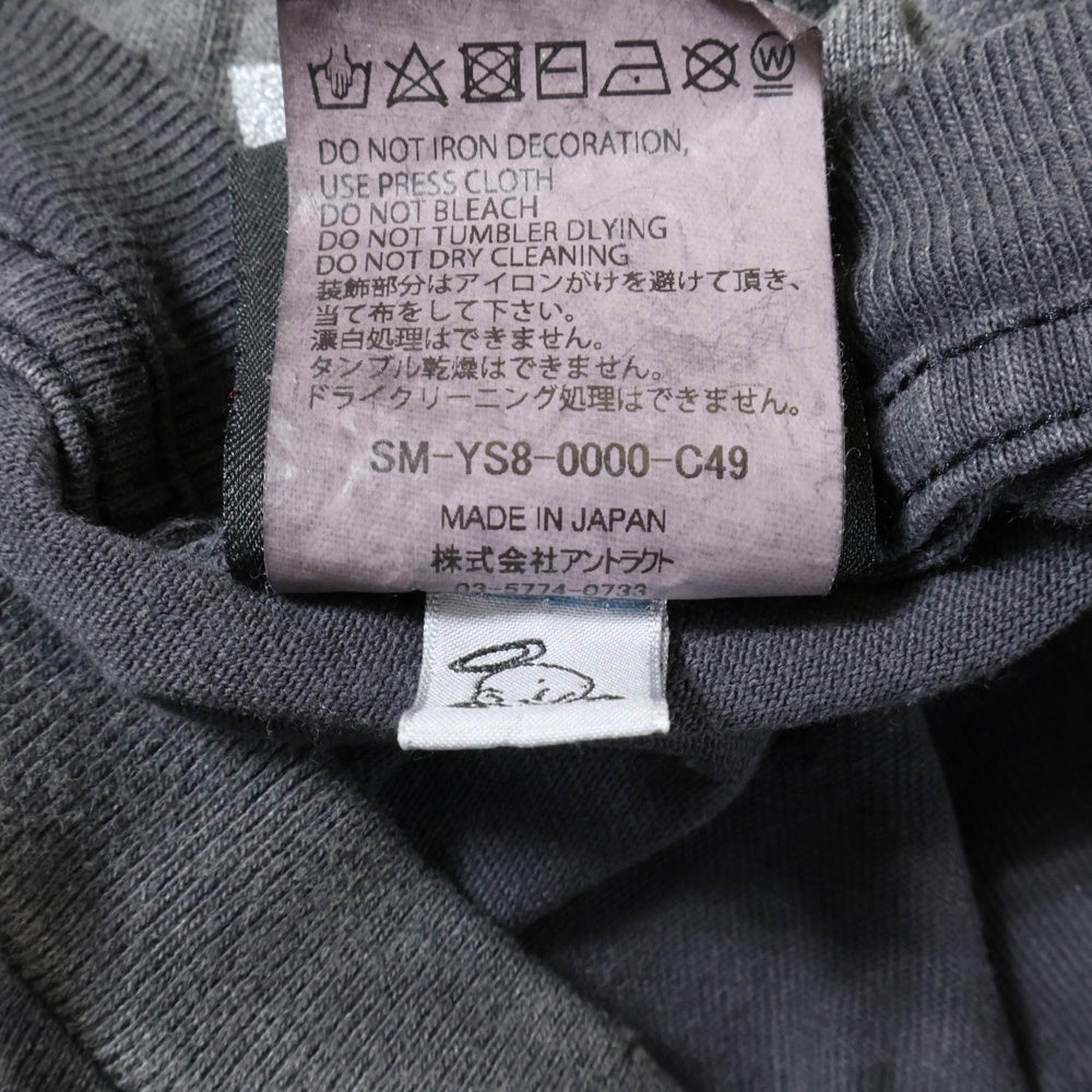 SAINT MICHAEL(セントマイケル) 24SS PTP_SS TEE STAY REAL プリント半袖Tシャツ カットソー ブラック SM-YS8-0000-C49