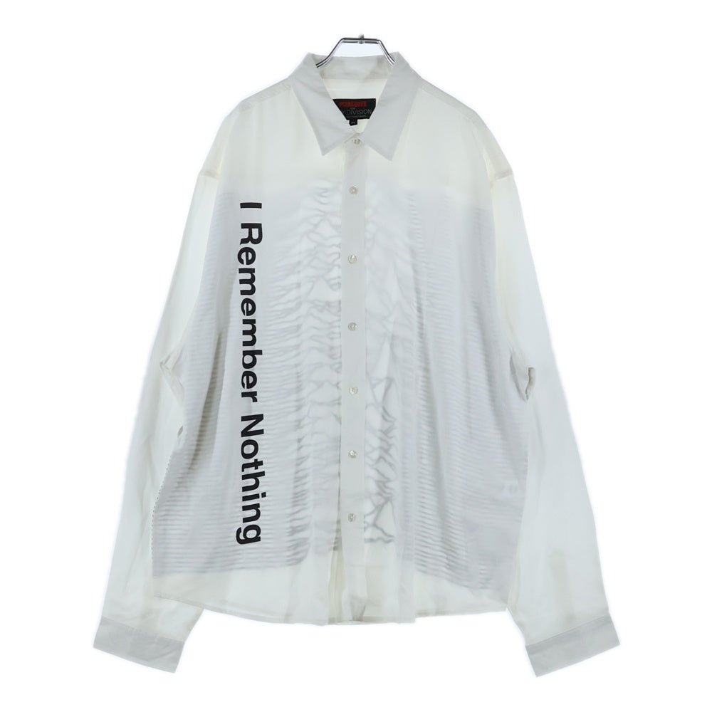 PLEASURES(プレジャーズ) ×Joy Division NOTHING BUTTON DOWN SHIRTS WHITE ジョイ ディビジョン ノッシング ボタン ダウン シャツ ホワイト