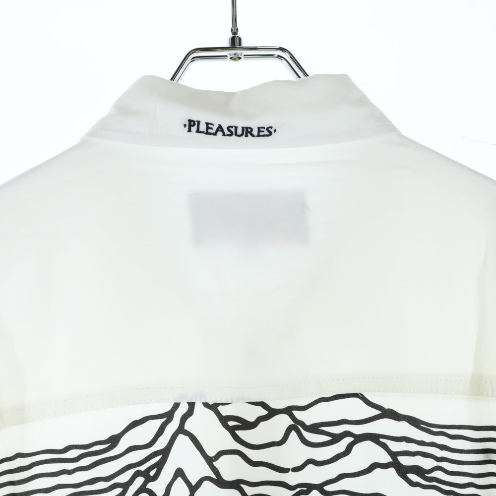PLEASURES(プレジャーズ) ×Joy Division NOTHING BUTTON DOWN SHIRTS WHITE ジョイ ディビジョン ノッシング ボタン ダウン シャツ ホワイト
