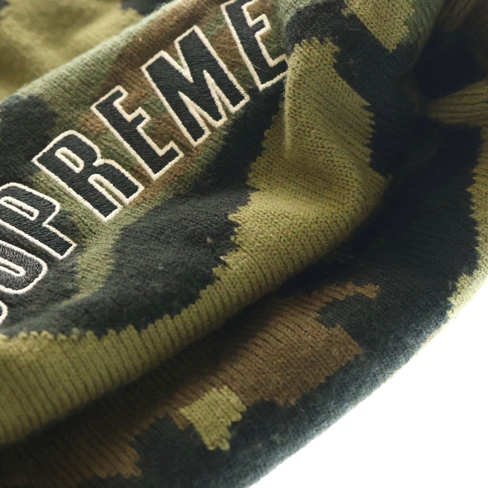 SUPREME(シュプリーム) 19AW×NEW ERA Championship Beanie ニューエラ マルチワッペン ニット ビーニー 帽子 ニットキャップ カーキ