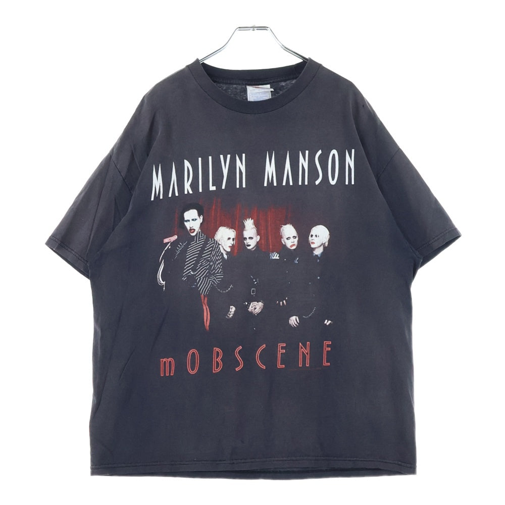 VINTAGE(ヴィンテージ) 00S VINTAGE Marilyn Manson Mobscene 2003 ヴィンテージ マリリンマンソン モブシーン プリント 半袖Tシャツ カットソー ブラック
