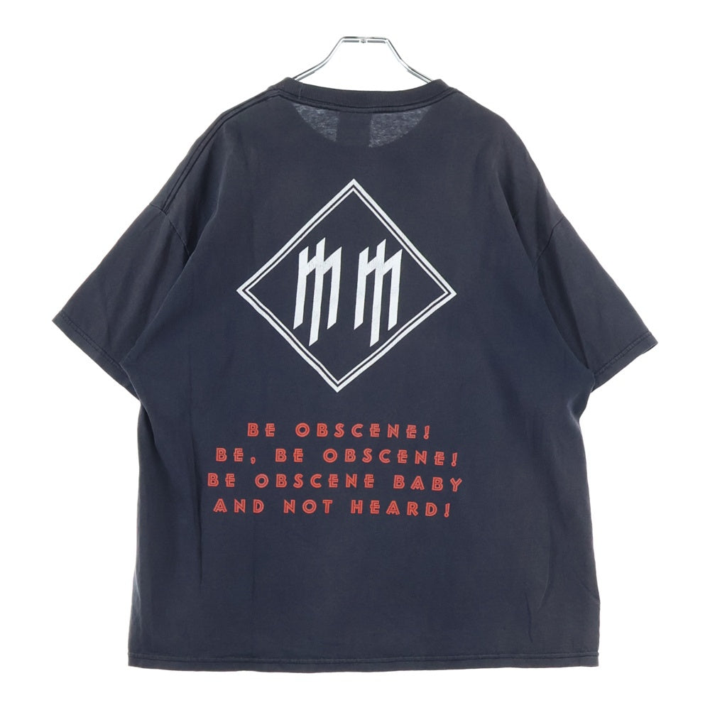 VINTAGE(ヴィンテージ) 00S VINTAGE Marilyn Manson Mobscene 2003 ヴィンテージ マリリンマンソン モブシーン プリント 半袖Tシャツ カットソー ブラック