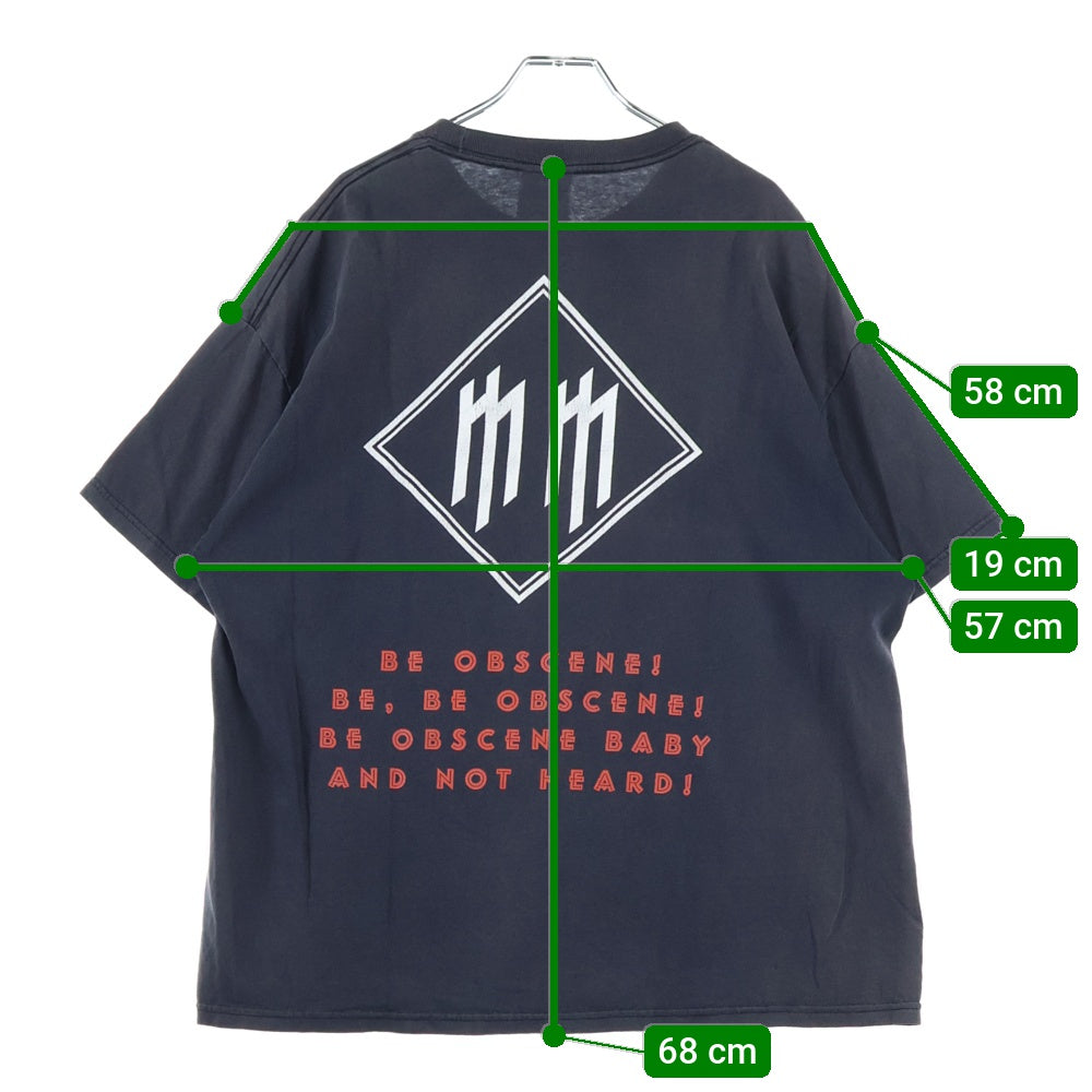 VINTAGE(ヴィンテージ) 00S VINTAGE Marilyn Manson Mobscene 2003 ヴィンテージ マリリンマンソン モブシーン プリント 半袖Tシャツ カットソー ブラック