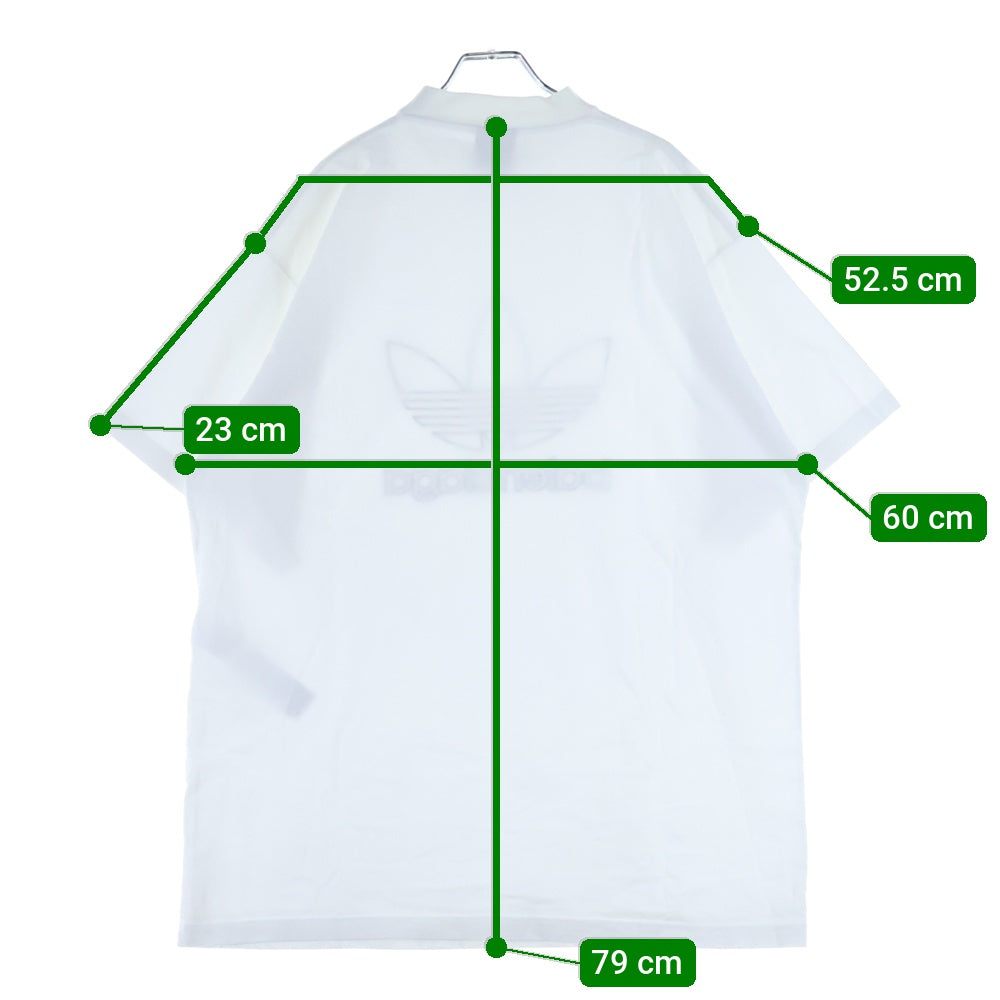 BALENCIAGA(バレンシアガ) 23SS ×adidas アディダス トレフォイルロゴオーバーサイズTシャツ 半袖クルーネックカットソー ホワイト 723976 TNVN8