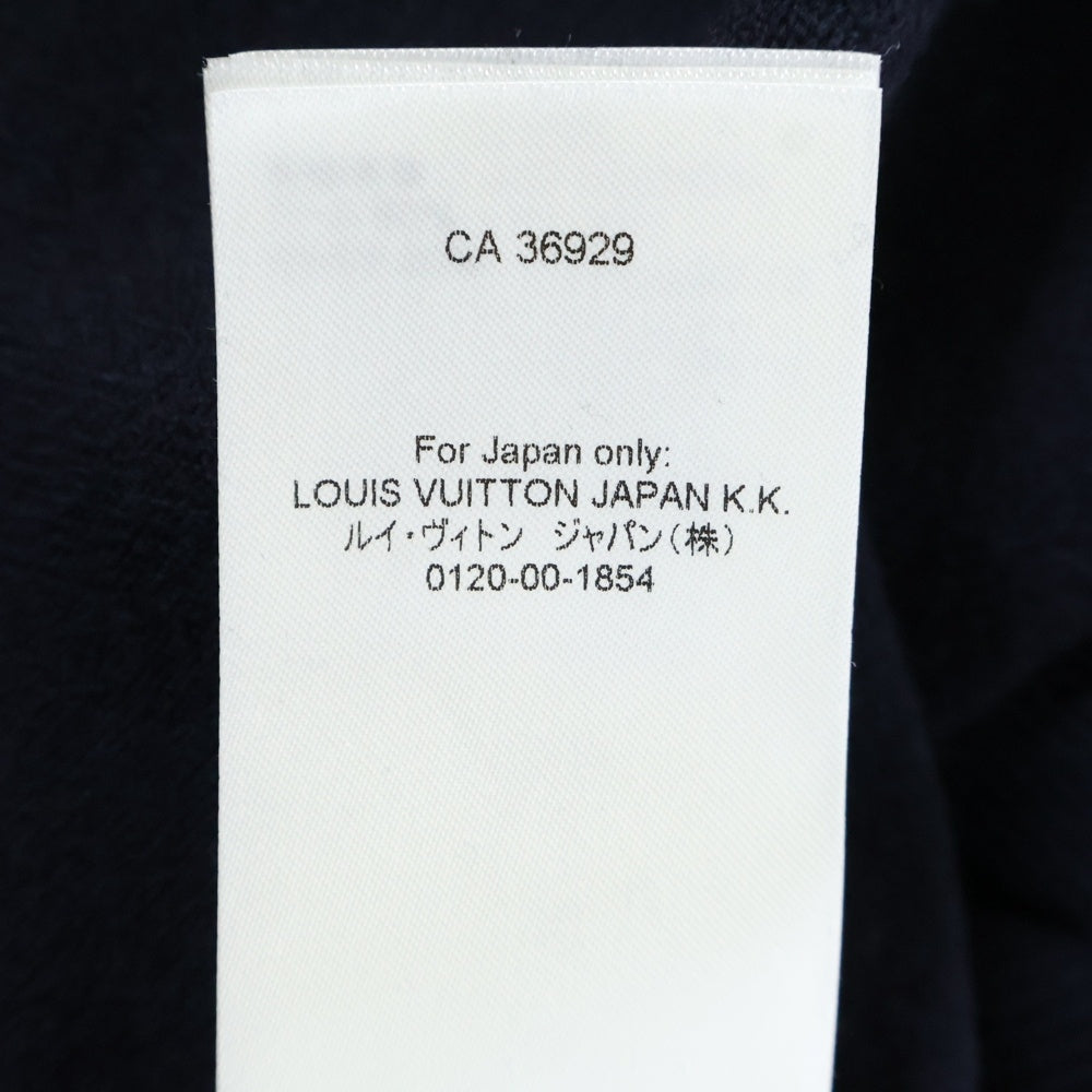 LOUIS VUITTON(ルイヴィトン) 23AW モノグラムスリーブ 切替 カシミヤ混ウール ニットセーター ネイビー/ブルー RM231Q R93 HON42W