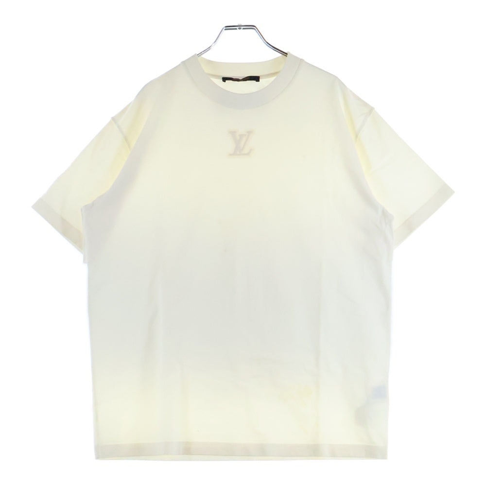 LOUIS VUITTON(ルイヴィトン) 22AW フロント エンボス クルーネック 半袖 Tシャツ カットソー ホワイト RM222Q DT3 HNY55W