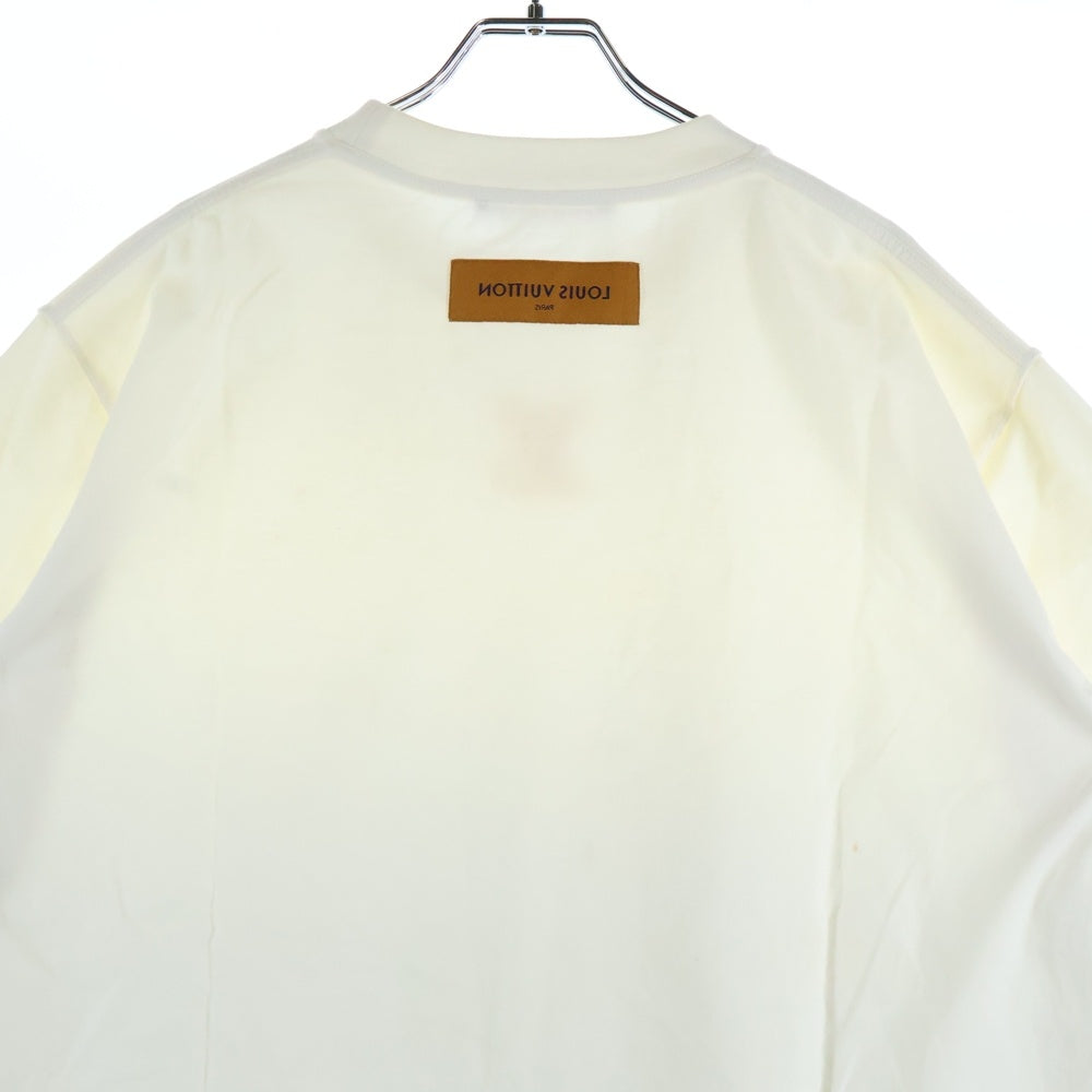 LOUIS VUITTON(ルイヴィトン) 22AW フロント エンボス クルーネック 半袖 Tシャツ カットソー ホワイト RM222Q DT3 HNY55W