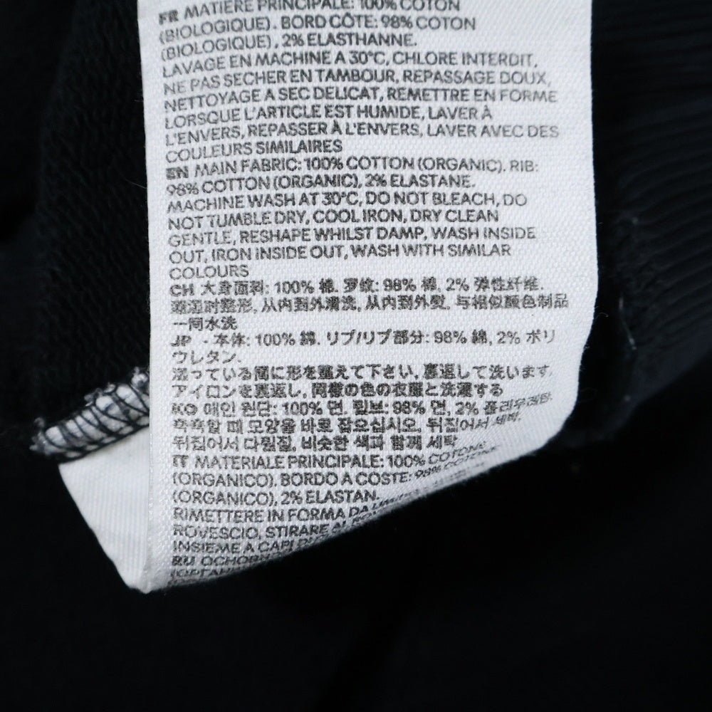 ami(アミ) 22SS AMI DE COEUR SWEAT SHIRT ロゴ刺繍クルーネックスウェットトレーナー ブラック BFUSW001.730